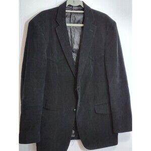 Midtown Man Black Cordroy patch on elbows 2 button jacket Size 44R